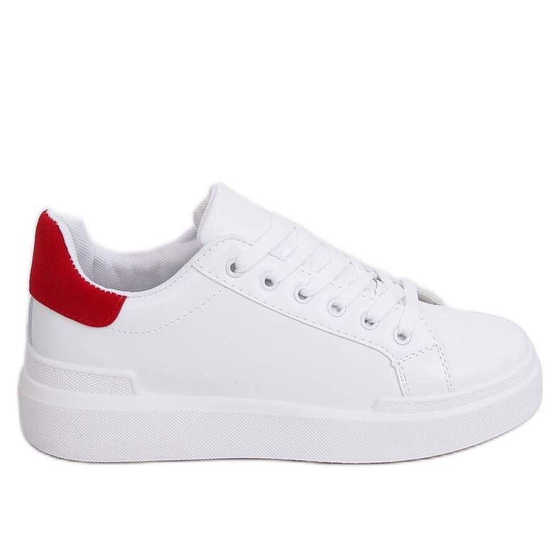 Sneakers da donna bianche 85-428 BIANCO/ROSSO bianca