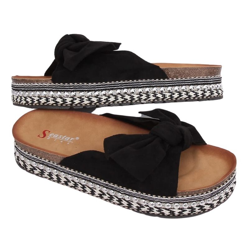 Pantofole nere da donna nere LK29P Black nero