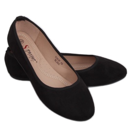 CD63P Ballerine nere a tinta unita nere nero