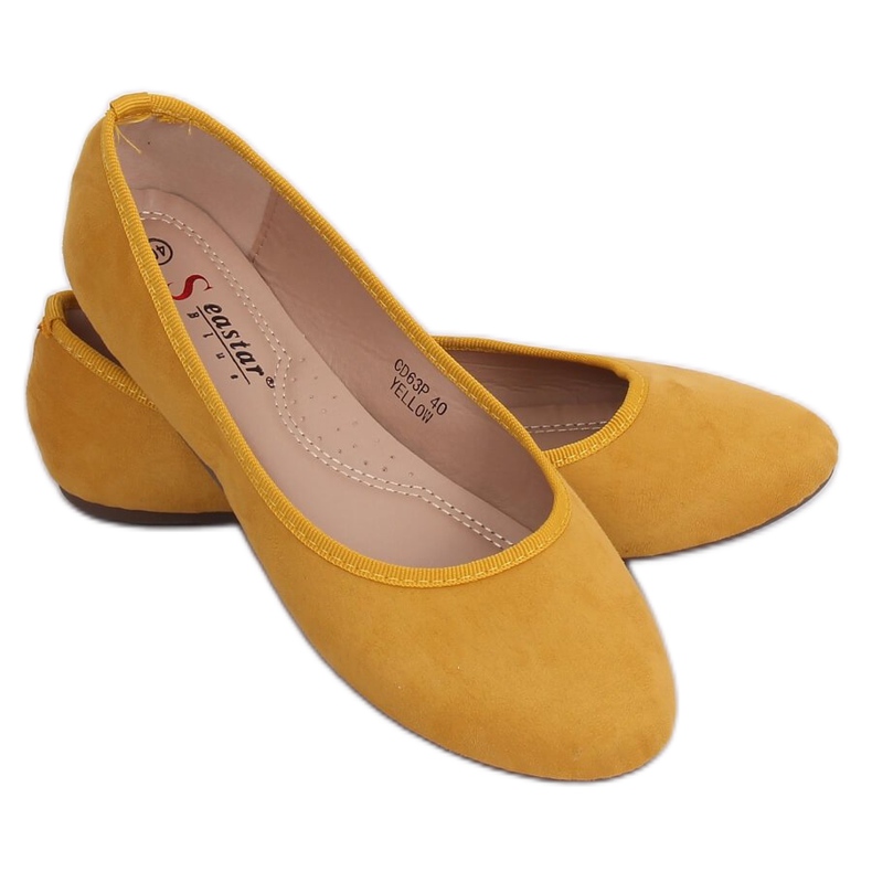 CD63P Ballerine lisce giallo miele
