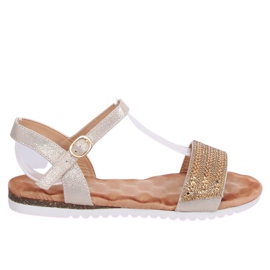 Sandali da donna dorati HT-69 Gold d'oro