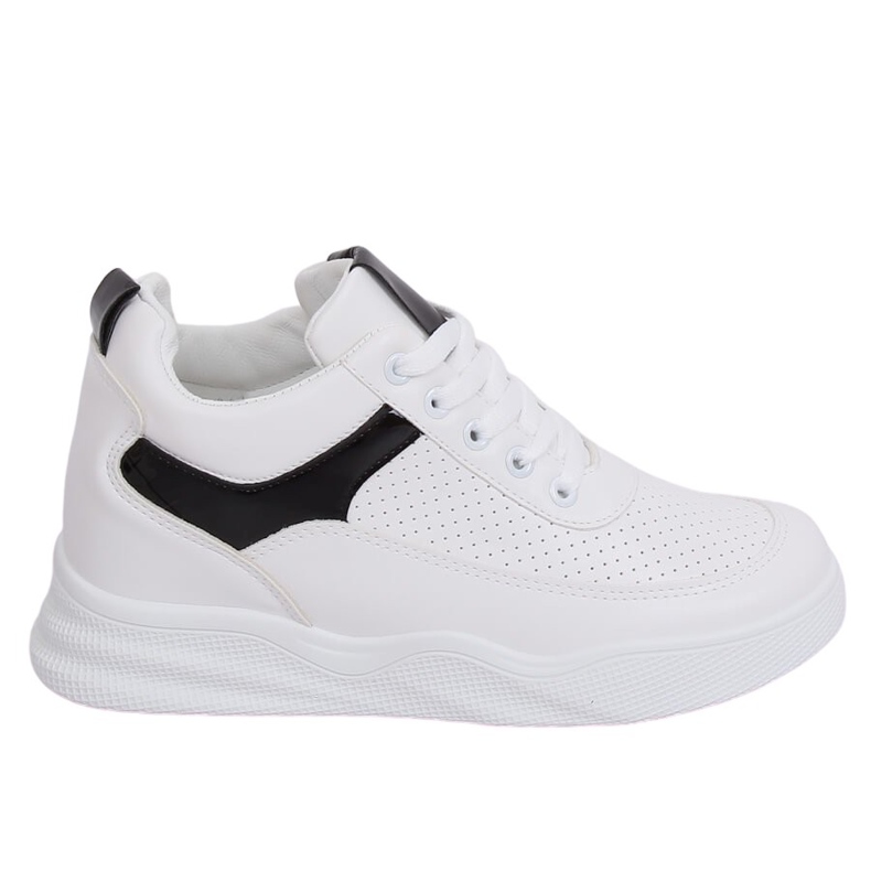 Scarpe sportive bianche con zeppa 85-429 BIANCO/NERO bianca