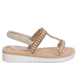 Sandali dorati da donna HD-128 Gold d'oro