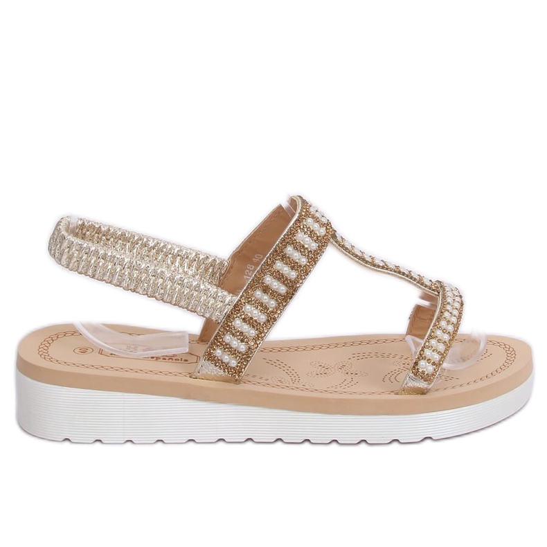 Sandali dorati da donna HD-128 Gold d'oro