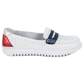 Filippo Comodi mocassini in pelle bianco