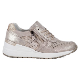 Filippo Sneakers Dorate Con Glitter d'oro