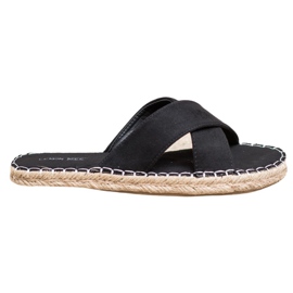 SHELOVET Comode pantofole in pelle scamosciata nero