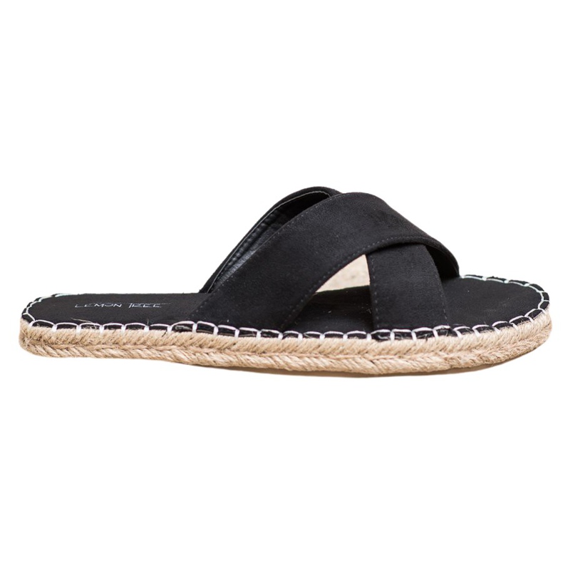 SHELOVET Comode pantofole in pelle scamosciata nero