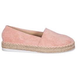 Small Swan Espadrillas in camoscio cipria rosa
