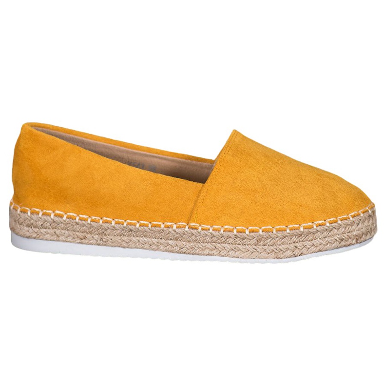 Small Swan Espadrillas in pelle scamosciata gialla giallo