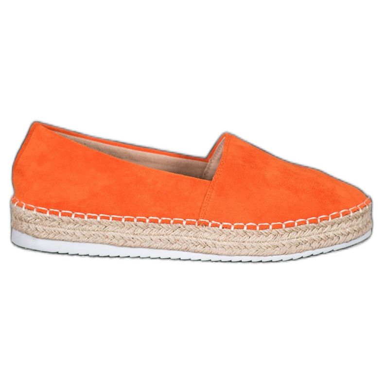 Small Swan Espadrillas in pelle scamosciata arancioni arancia