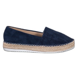 Small Swan Espadrillas in camoscio blu navy