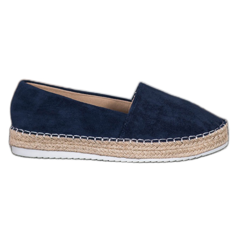 Small Swan Espadrillas in camoscio blu navy