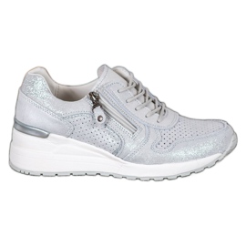 Filippo Sneakers Argento Con Glitter grigio