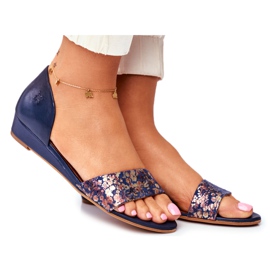Sandali Donna Maciejka Pelle Blu Navy 1971 Nomara