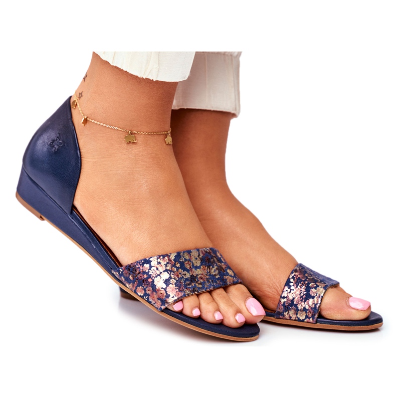 Sandali Donna Maciejka Pelle Blu Navy 1971 Nomara