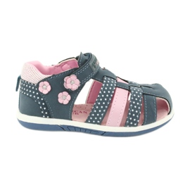 Sandali da bambina American Club DR16 / 20 bianca blu navy rosa