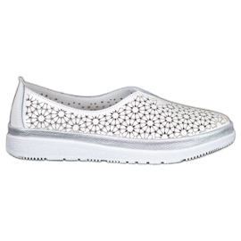 Filippo Slip On In Pelle Con Motivo Floreale bianco giallo