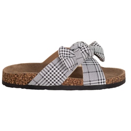 Pantofole VINCEZA alla moda bianco nero