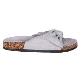 Pantofole VINCEZA in camoscio grigio