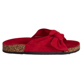 Pantofole VINCEZA in camoscio rosso