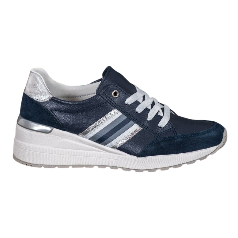 Filippo Scarpe sportive in pelle blu navy multicolore