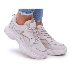 BUGO Scarpe Sportive Donna Beige Glitter Winchester