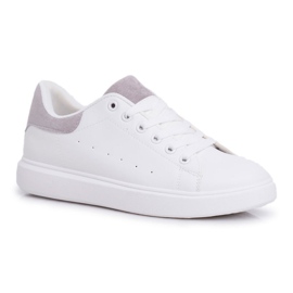 SEA Scarpe Sportive da Donna Bianche con Tacco Grigio Milly bianca
