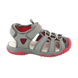 American Club Sandali inserto in pelle rosso grigio xd06/20