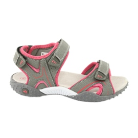American Club Sandali Sports Insericatore in pelle RL26/20 Grigio/corallo