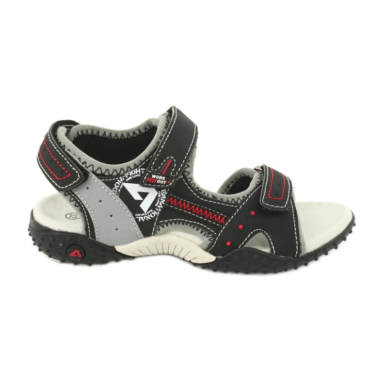 Sandali sportivi da bambino American Club RL19/19, colore nero/grigio