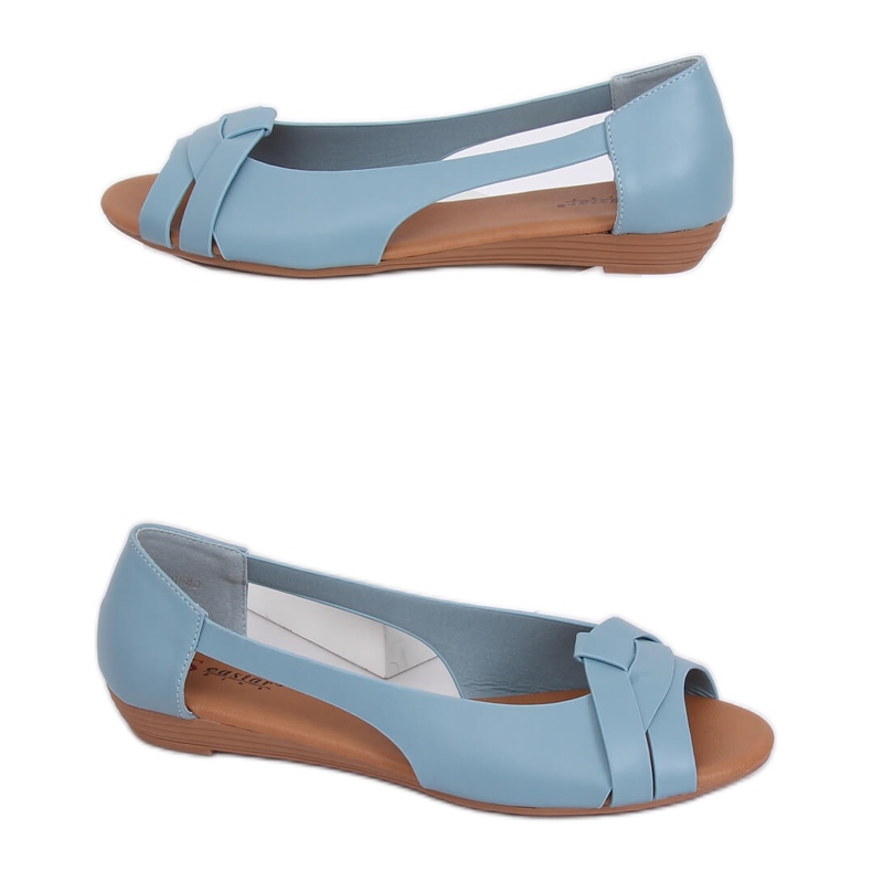 Ballerine ritagliate blu CC221P Blu
