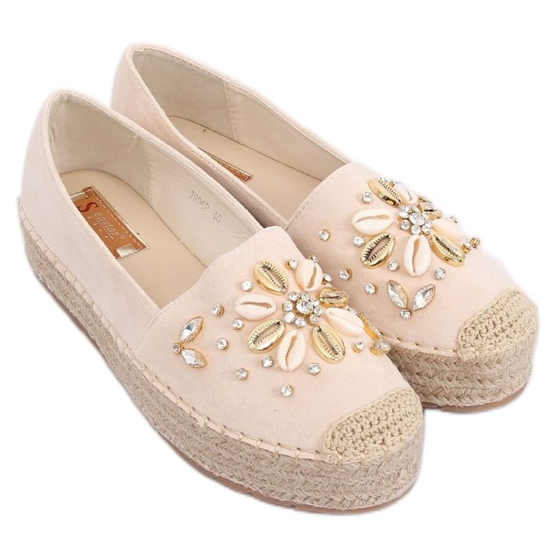 Espadrillas beige da donna JH96P Beige II Quality