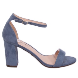 Sandali con tacco blu CD59P Blu