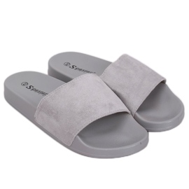 Pantofole grigie semplici CK98 Grey marrone