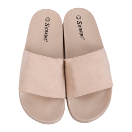Pantofole beige semplici CK98 Beige