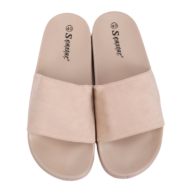 Pantofole beige semplici CK98 Beige