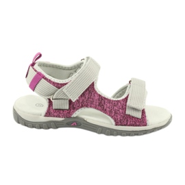 American Club Sandali per ragazze con inserto in pelle RL25/20 rosa/grigio