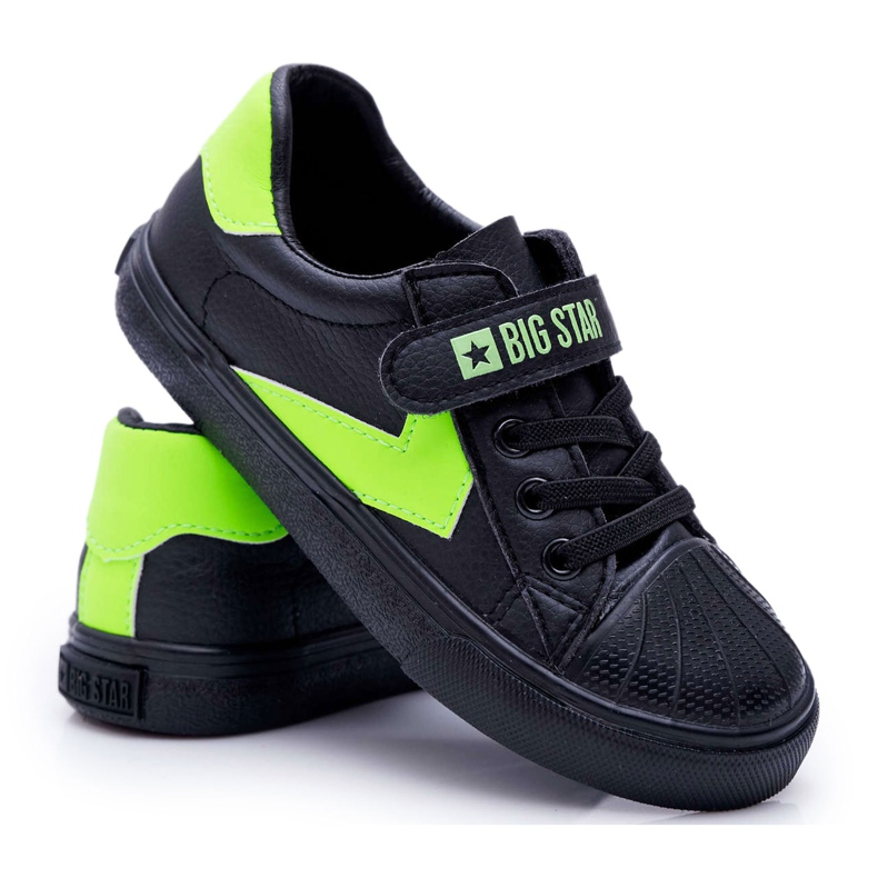 Scarpe Bambini Sneakers Big Star Con Velcro Nero FF374121