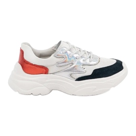 Filippo Sneakers colorate in pelle bianco