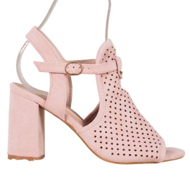 Small Swan Sandali traforati in stelle rosa