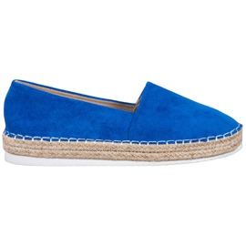Small Swan Espadrillas in pelle scamosciata blu