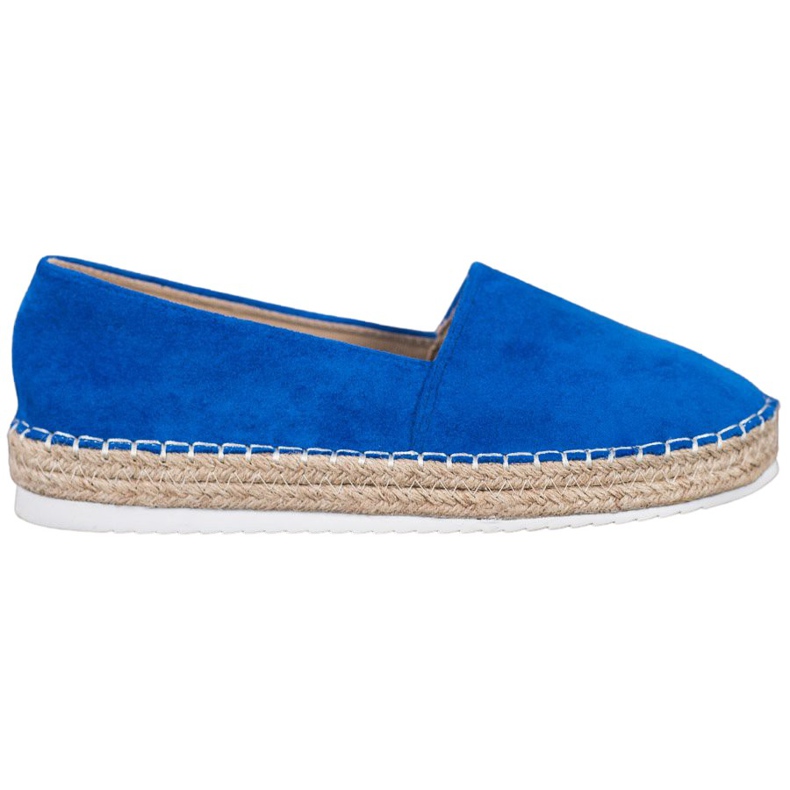 Small Swan Espadrillas in pelle scamosciata blu
