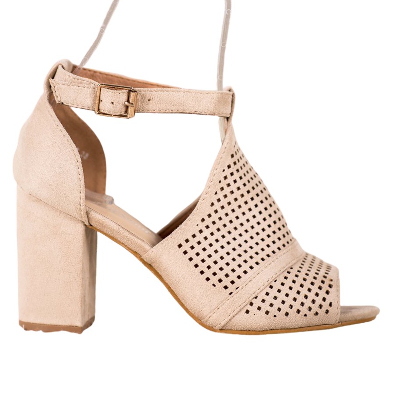 Small Swan Eleganti sandali traforati beige