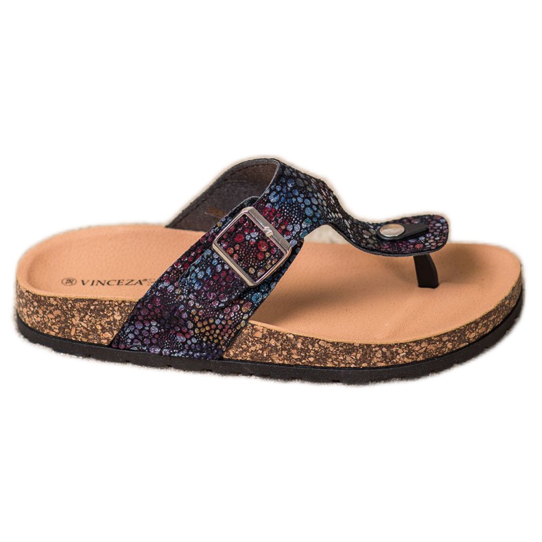 Infradito con fibbia VINCEZA nero multicolore