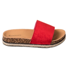 VINCEZA pantofole rosse rosso