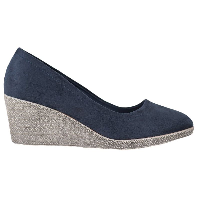 Goodin Décolleté con zeppa in pelle scamosciata blu navy blu