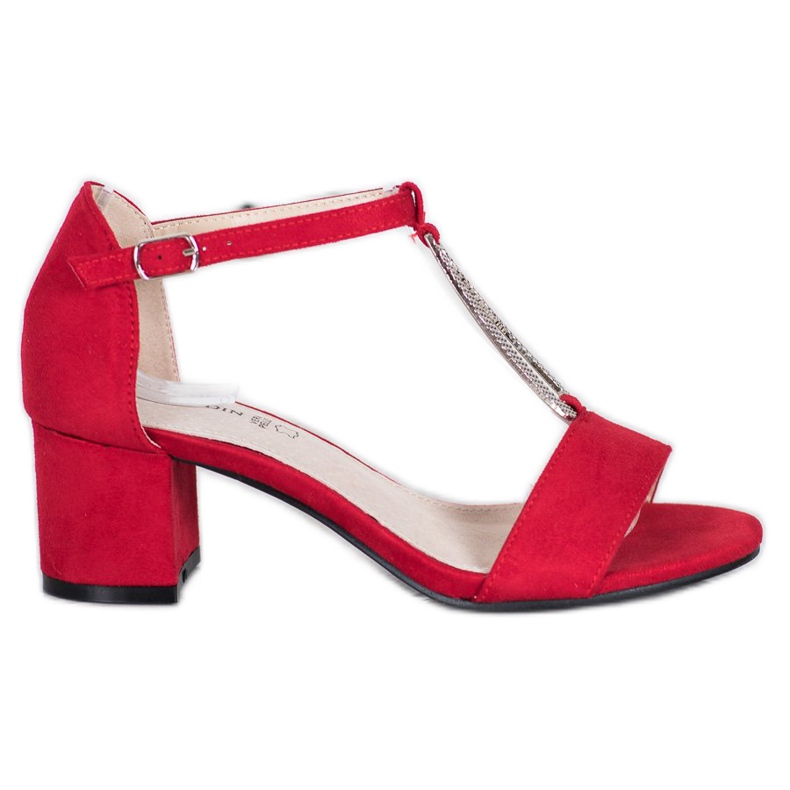 Goodin Sandali eleganti con tacco alto rosso