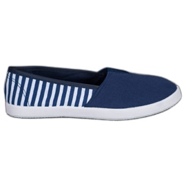 SHELOVET Slippers blu navy con righe