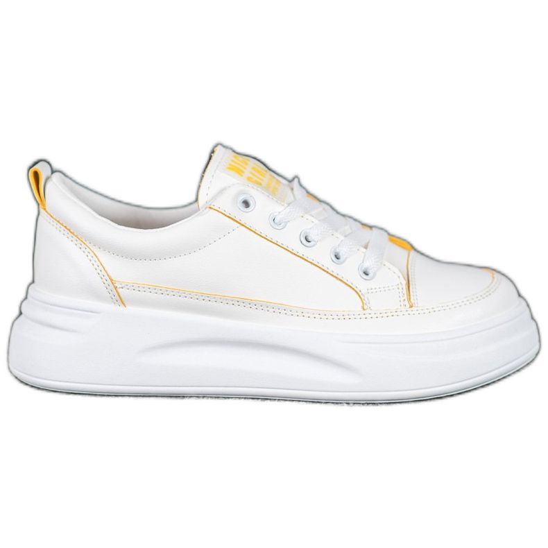 SHELOVET Scarpe da ginnastica sulla piattaforma per ragazze carine bianca